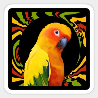 Vibrant Sun Conure Sticker